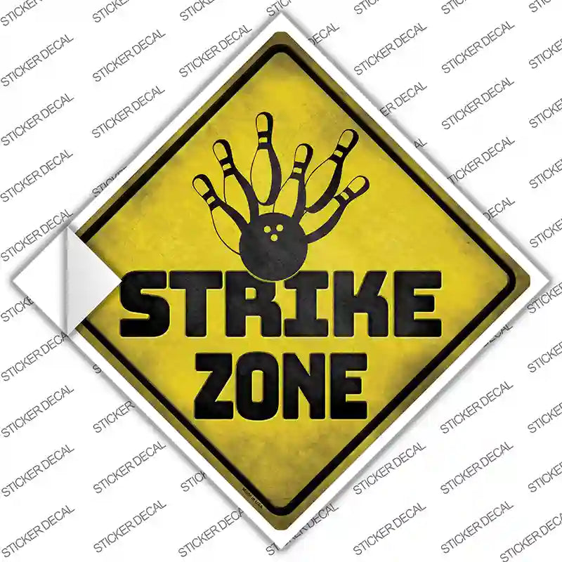 Strike Bowling Zone Novelty Diamond Sticker Decal
