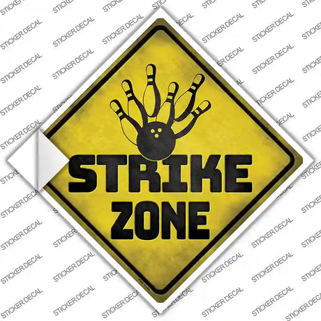 Strike Bowling Zone Novelty Diamond Sticker Decal