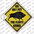 Bison Do Not Pet Novelty Diamond Sticker Decal Small