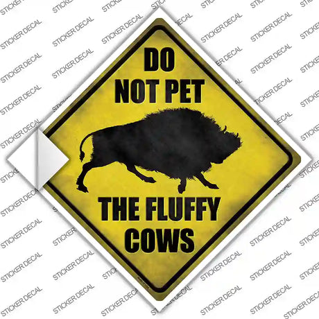 Bison Do Not Pet Novelty Diamond Sticker Decal Small