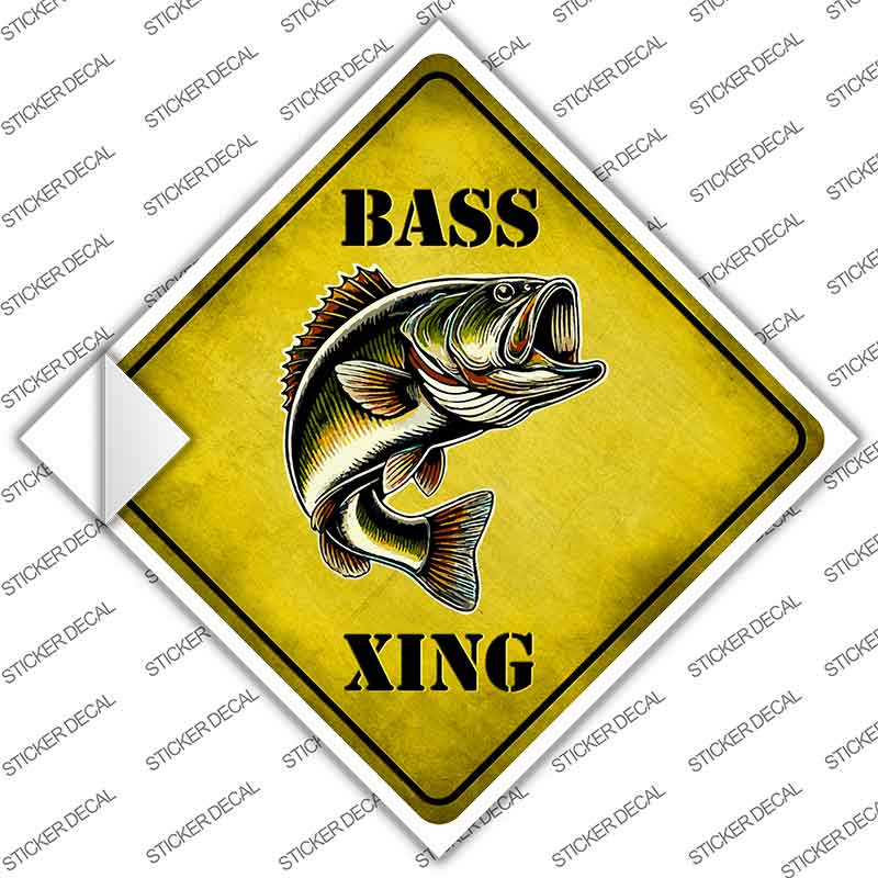 Bass Xing Novelty Diamond Sticker Decal CX-655s