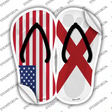 USA|Alabama Flag Novelty Flip Flops Sticker Decal Small