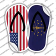 USA|Indiana Flag Novelty Flip Flops Sticker Decal Small