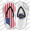 USA|Massachusetts Flag Novelty Flip Flops Sticker Decal Small