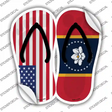 USA|Mississippi Flag Novelty Flip Flops Sticker Decal Small