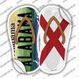 Alabama|AL Flag Novelty Flip Flops Sticker Decal Small