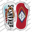 Arkansas|AR Flag Novelty Flip Flops Sticker Decal Small