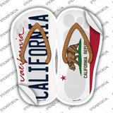 California|CA Flag Novelty Flip Flops Sticker Decal Small