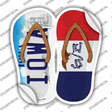 Iowa|IA Flag Novelty Flip Flops Sticker Decal Small