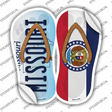 Missouri|MO Flag Novelty Flip Flops Sticker Decal Small