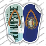 New Hampshire|NH Flag Novelty Flip Flops Sticker Decal Small