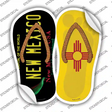 New Mexico|NM Flag Novelty Flip Flops Sticker Decal Small