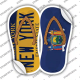 New York|NY Flag Novelty Flip Flops Sticker Decal Small