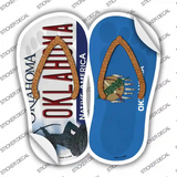 Oklahoma|OK Flag Novelty Flip Flops Sticker Decal Small