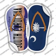 South Carolina|SC Flag Novelty Flip Flops Sticker Decal Small