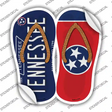 Tennessee|TN Flag Novelty Flip Flops Sticker Decal Small