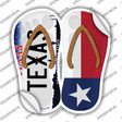 Texas|TX Flag Novelty Flip Flops Sticker Decal Small