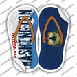 Washington|WA Flag Novelty Flip Flops Sticker Decal Small