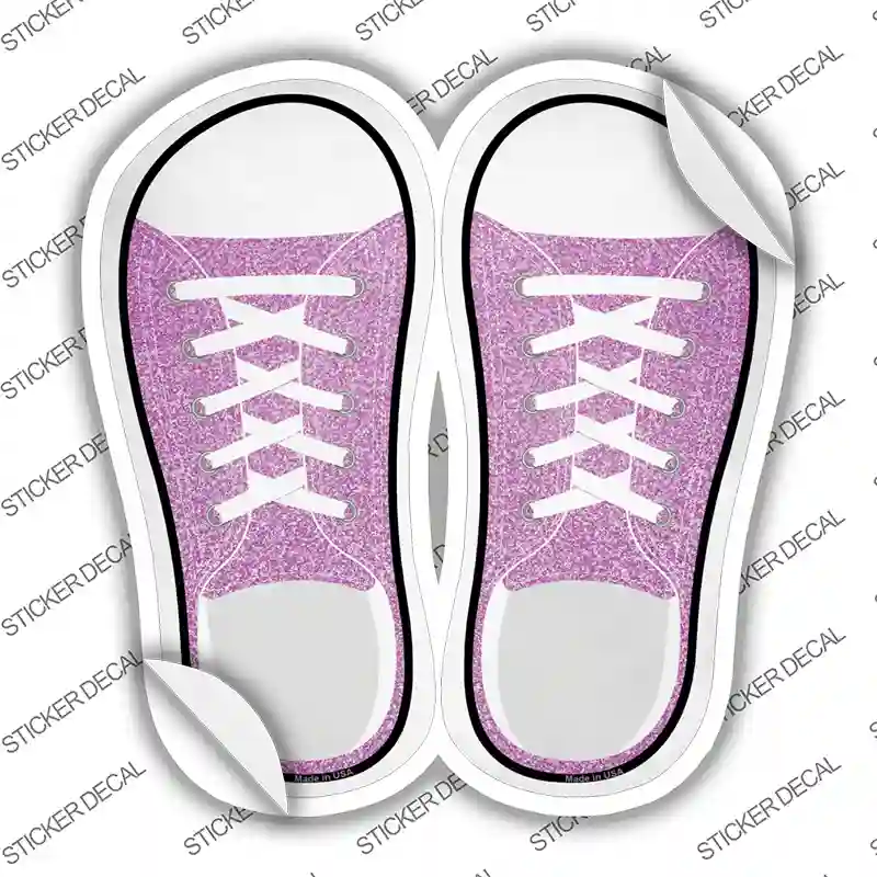 Pink Glitter Novelty Shoe Outlines Sticker Decal | Smart Blonde