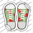 Watermelon Popsicles Novelty Shoe Outlines Sticker Decal Small