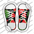 Watermelon Black Novelty Shoe Outlines Sticker Decal Small