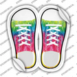 Rainbow Flag Tie Dye Horizontal Novelty Shoe Outlines Sticker Decal Small