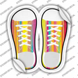 Vertical Colors Novelty Shoe Outlines Sticker Decal Small