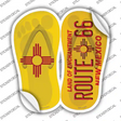 NM Flag|Route 66 New Mexico Novelty Flip Flops Sticker Decal Small