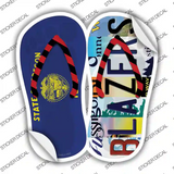 OR Flag|Blazers Strip Art Novelty Flip Flops Sticker Decal Small