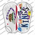 CA Flag|Kings Strip Art Basketball Novelty Flip Flops Sticker Decal Small