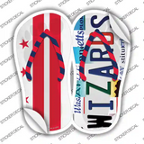 DC Flag|Wizards Strip Art Novelty Flip Flops Sticker Decal Small