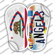 CA Flag|Angels Strip Art Novelty Flip Flops Sticker Decal Small