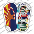 AZ Flag|Diamondbacks Strip Art Novelty Flip Flops Sticker Decal Small