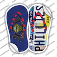 PA Flag|Phillies Strip Art Novelty Flip Flops Sticker Decal Small