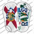 FL Flag|Rays Strip Art Novelty Flip Flops Sticker Decal Small