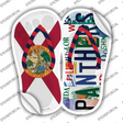 FL Flag|Panthers Strip Art Novelty Flip Flops Sticker Decal Small