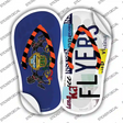 PA Flag|Flyers Strip Art Novelty Flip Flops Sticker Decal Small