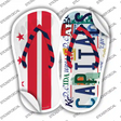 DC Flag|Capitals Strip Art Novelty Flip Flops Sticker Decal Small