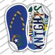 NV Flag|Knights Strip Art Novelty Flip Flops Sticker Decal Small