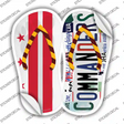 DC Flag|Commanders Strip Art Novelty Flip Flops Sticker Decal Small