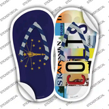 IN Flag|Colts Strip Art Novelty Flip Flops Sticker Decal Small