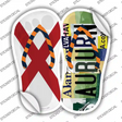 AL Flag|Auburn Strip Art Novelty Flip Flops Sticker Decal Small