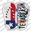 TX Flag|Texas A&M Strip Art Novelty Flip Flops Sticker Decal Small