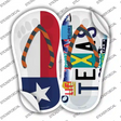 TX Flag|Texas Strip Art Novelty Flip Flops Sticker Decal Small