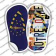 IN Flag|Notre Dame Strip Art Novelty Flip Flops Sticker Decal Small