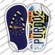 IN Flag|Purdue Strip Art Novelty Flip Flops Sticker Decal Small