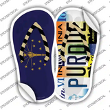 IN Flag|Purdue Strip Art Novelty Flip Flops Sticker Decal Small