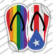 Rainbow|PR Flag Novelty Flip Flops Sticker Decal Small