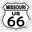 Missouri Route 66 Novelty Highway Shield Sticker Decal Small