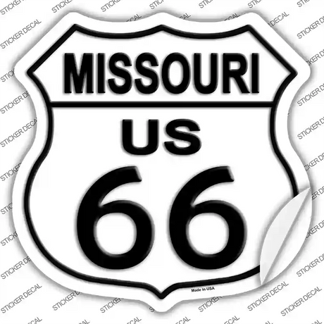 Missouri Route 66 Novelty Highway Shield Sticker Decal Small